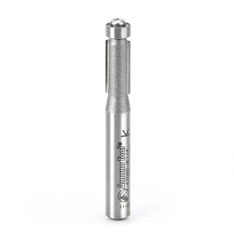 AMANA 47090 Carbide Tipped Flush Trim 1/4 Dia x 1/2 x 1/4 Inch Shank