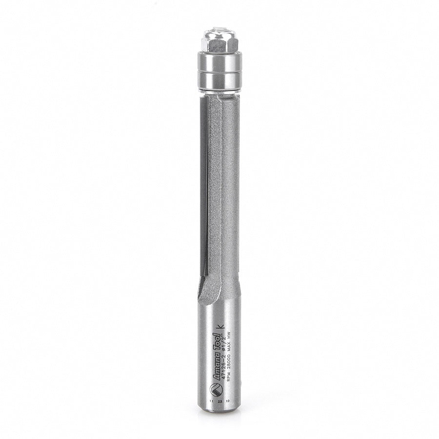 AMANA 47126-2 Carbide Tipped Flush Trim 1/2 Dia x 2 Inch x 1/2 Shank with Double Ball Bearings