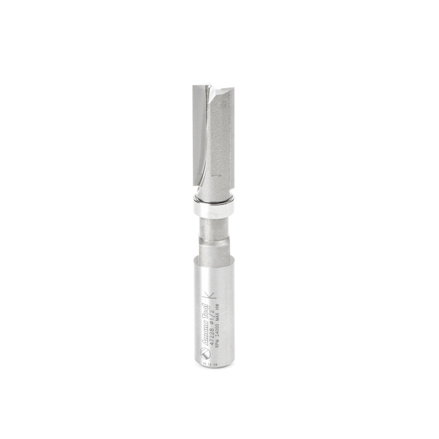 AMANA 47228 Carbide Tipped Flush Trim Plunge Template 1/2 Dia x 1-1/4 x 1/2 Inch Shank w/ Upper Ball Bearing Router Bit