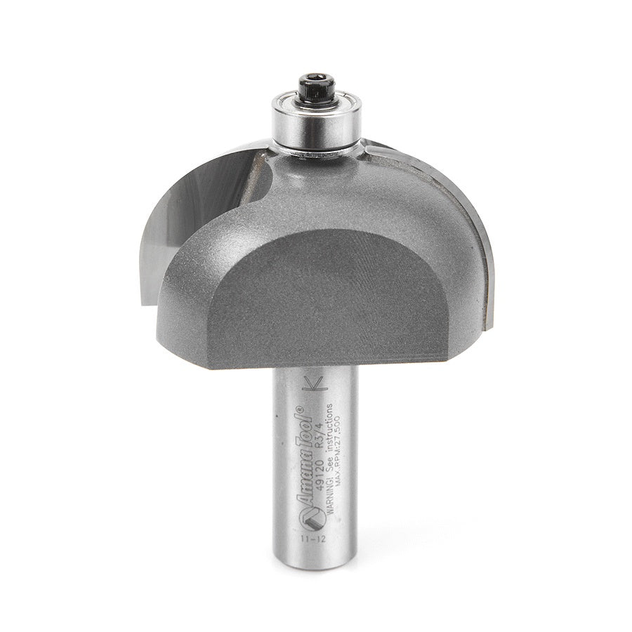 AMANA 49120 Carbide Tipped Cove 3/4 Radius x 2 Inch Dia x1 x 1/2 Shank