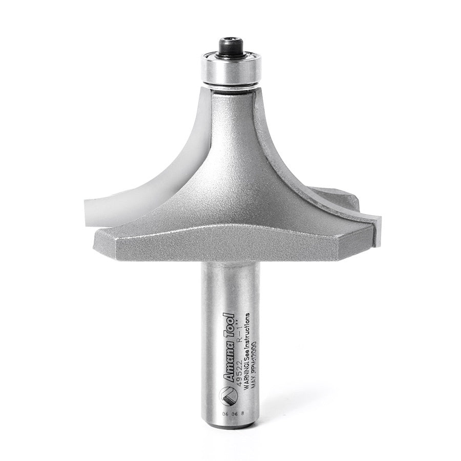 AMANA 49522 Carbide Tipped Corner Round 1 Radius x 2-1/2 Dia x 1-1/4 x 1/2 Inch Shank