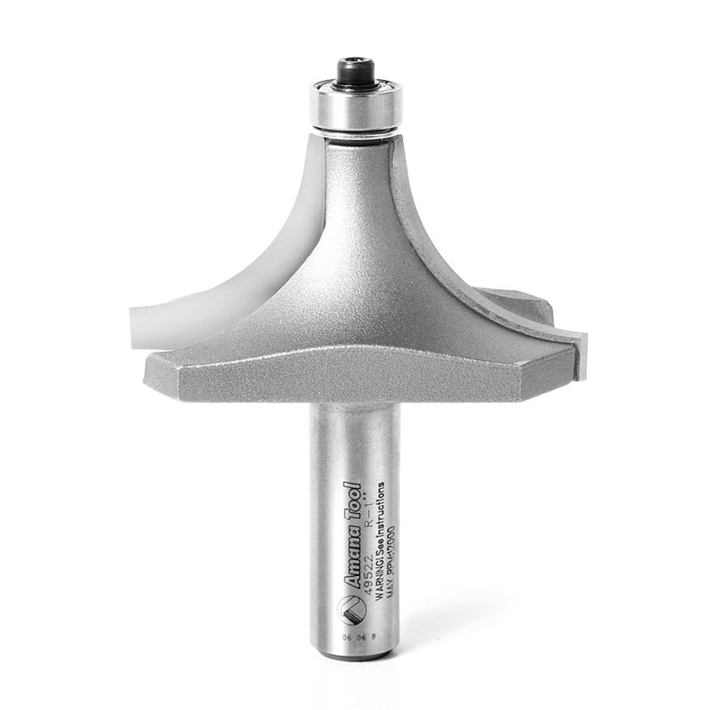 AMANA 49522 Carbide Tipped Corner Round 1 Radius x 2-1/2 Dia x 1-1/4 x 1/2 Inch Shank