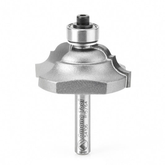 AMANA 54106 Carbide Tipped Classical Bead & Cove 7/32 x 15/64 Radius x 1-1/2 Dia x 5/8 x 1/4 Inch Shank