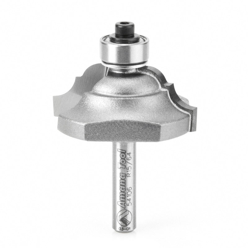 AMANA 54106 Carbide Tipped Classical Bead & Cove 7/32 x 15/64 Radius x 1-1/2 Dia x 5/8 x 1/4 Inch Shank