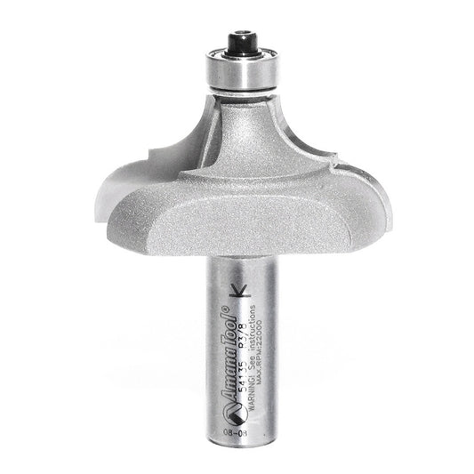 AMANA 54135 Carbide Tipped Classical Cove & Bead 3/8 x 3/8 Radius x 2 Inch Dia x 1 Inch x 1/2 Shank