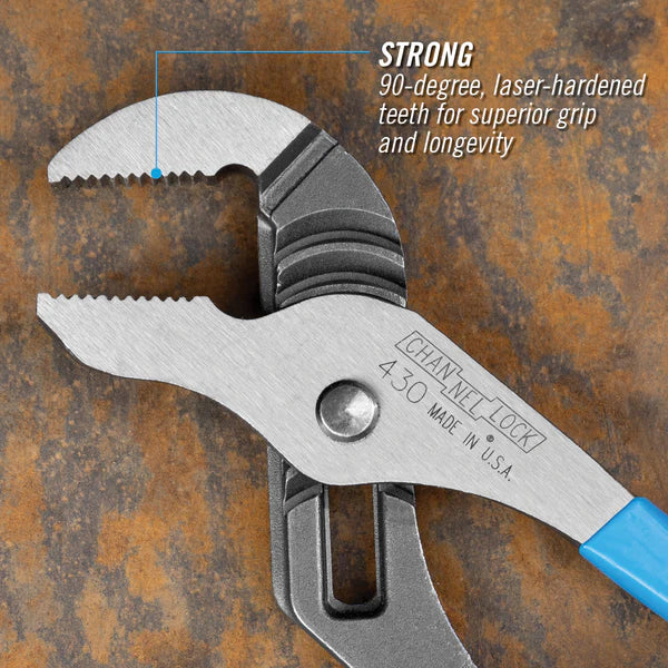 CHANNEL LOCK 430 10-inch Straight Jaw Tongue & Groove Pliers