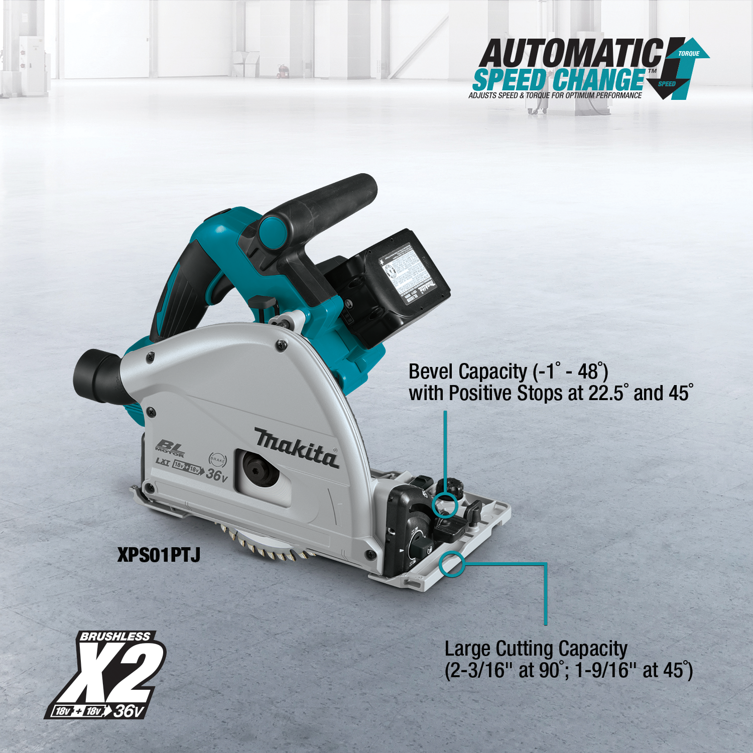 MAKITA XPS01PTJ 36V (18V X2) LXT® Brushless 6‑1/2