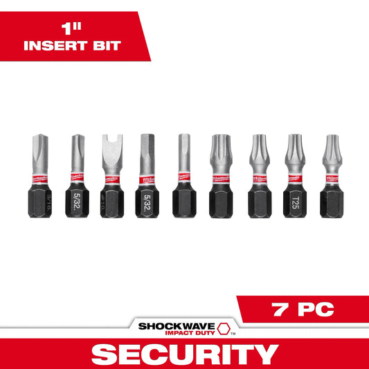 MILWAUKEE 48-32-4620 9PC SHOCKWAVE™ Impact Duty 1" Security Insert Bit Set