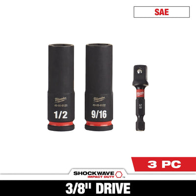 MILWAUKEE 49-66-4417 3PC SHOCKWAVE™ Impact Duty 3/8