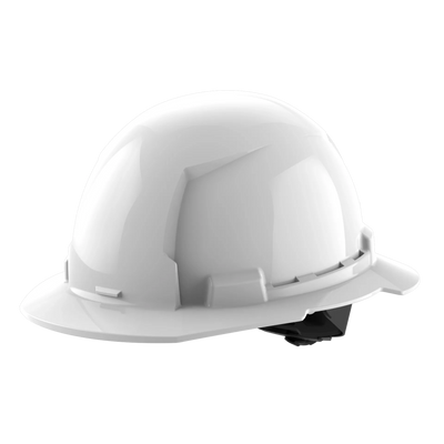 MILWAUKEE 48-73-1101 BOLT™ White Full Brim Hard Hat w/4pt Ratcheting Suspension (USA) - Type 1, Class E