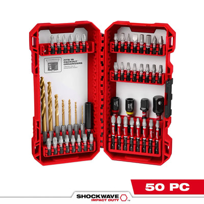 MILWAUKEE 48-32-4013 50PC SHOCKWAVE™ Impact Duty Drill & Drive Set – 50PC