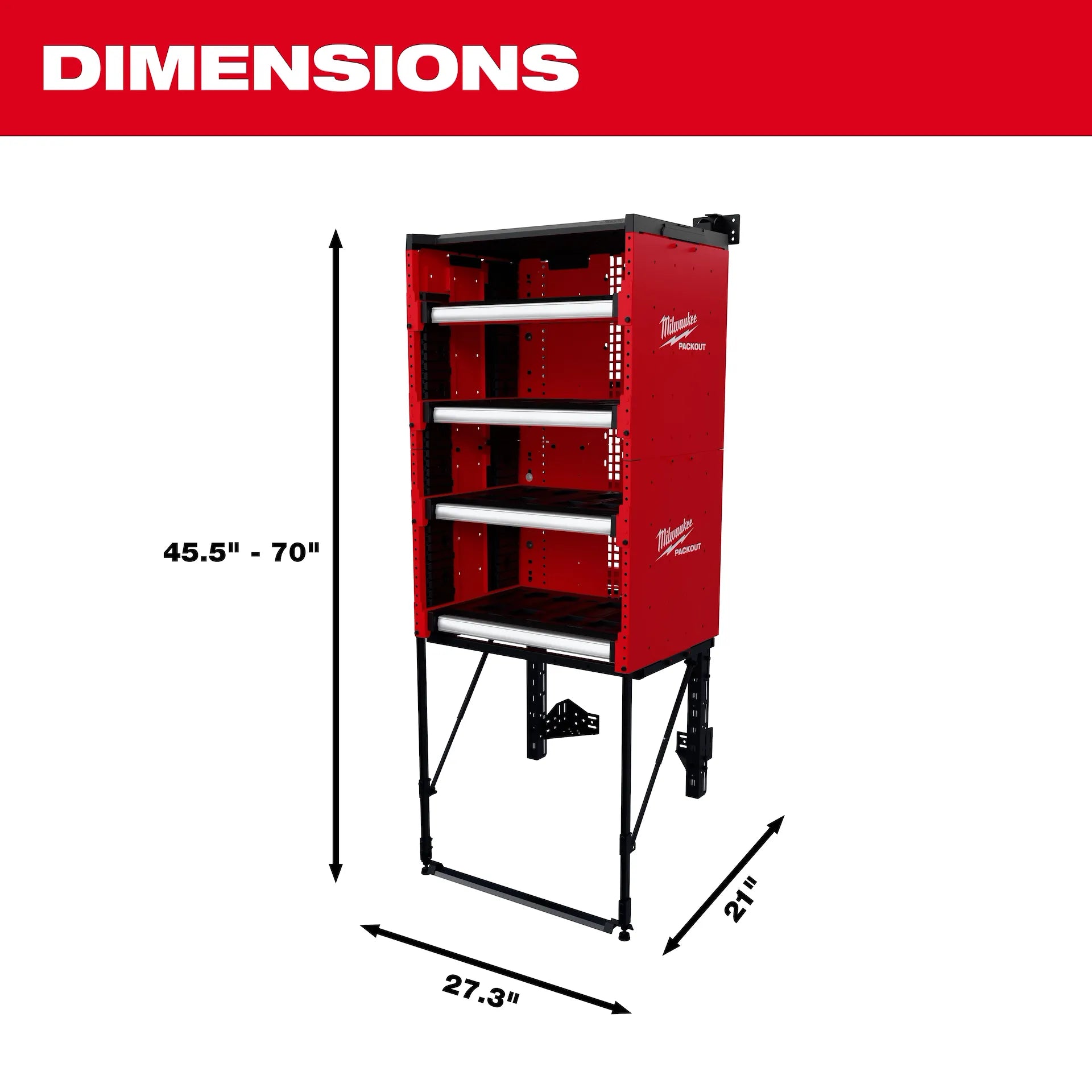 MILWAUKEE 48-21-8070 PACKOUT™ Rack Kit