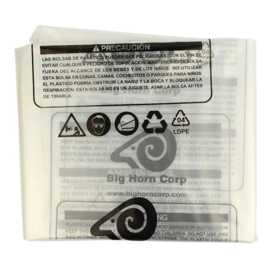 BIG HORN 11781 20" DIAMETER CLEAR PLASTIC DUST COLLECTION BAG (POWERMATIC 1791087) - 5PK
