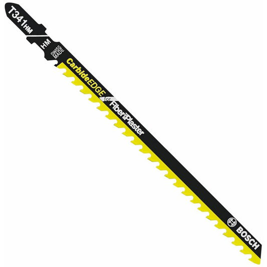 BOSCH T341HM1 5-1/4" 6 TPI Carbide Edge T-Shank Jig Saw Blade – For Fiber Cement, Plaster & Drywall