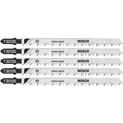 BoschT301DL 5 pc. 5-1/4 In. 6 TPI Clean for Wood T-Shank Jig Saw Blades