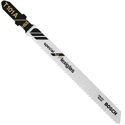 BOSCH T101A 5 pc. 4 In. 14 TPI Special for Plexiglas T-Shank Jig Saw Blades