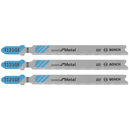 BOSCH T121GF3 3-Piece 4" 24 TPI T-Shank Jig Saw Blades – Special for Glass & Fiber