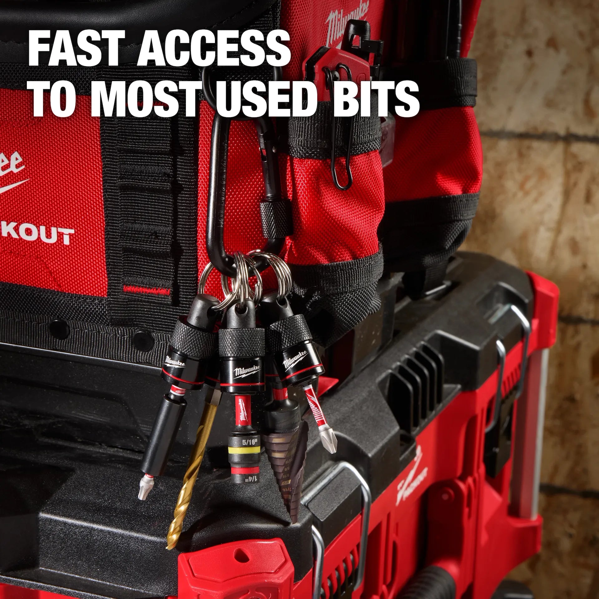 MILWAUKEE 48-32-4537 5PC Bit Holder with Carabiner