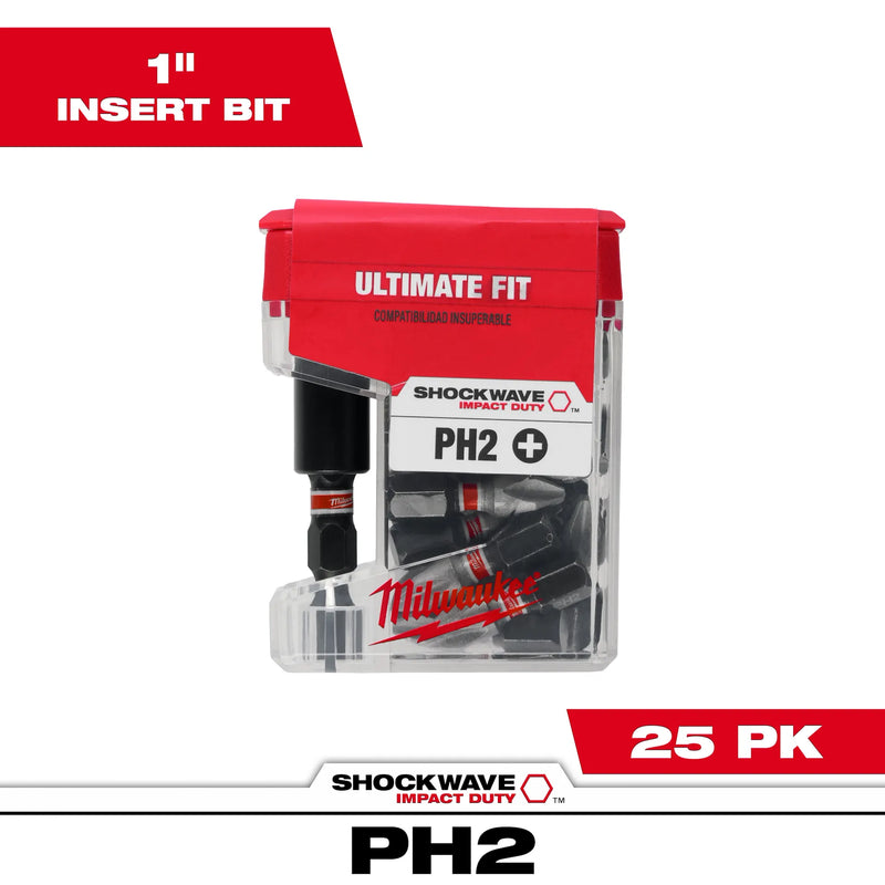 MILWAUKEE 48-32-5009 (5) 25PK PH2 TICTAC W/BIT HLDR