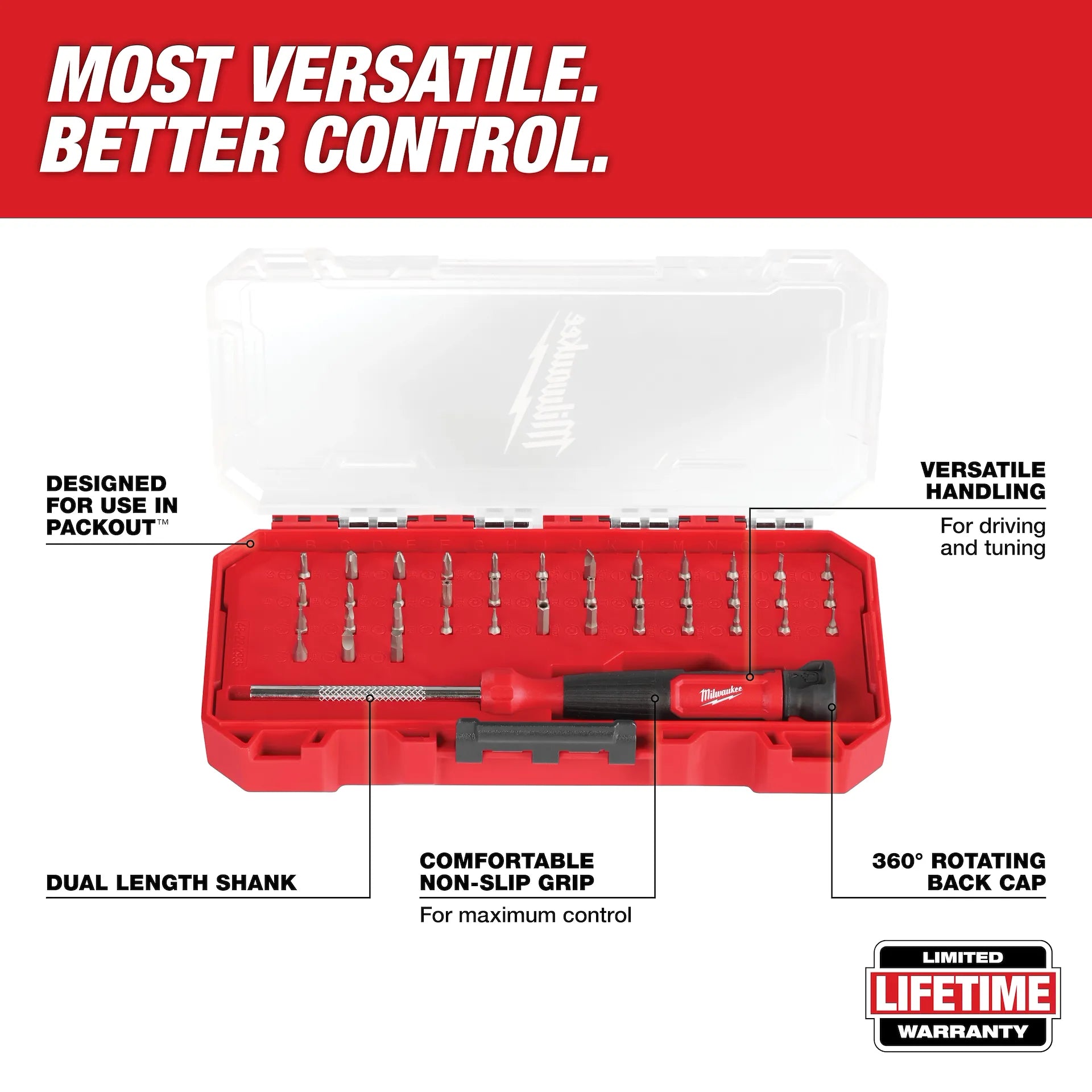 MILWAUKEE 48-22-2935 39-in-1 Precision Multi-Bit Screwdriver