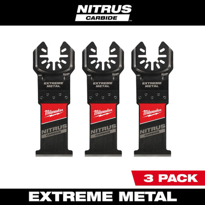 MILWAUKEE 49-25-1563 NITRUS™ Carbide Extreme Metal Universal Fit OPEN-LOK™ Multi-Tool Blade (3 PK)