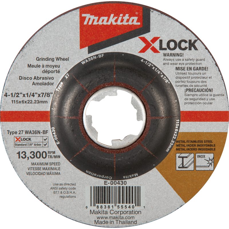 MAKITA E-00430 X‑LOCK 4‑1/2