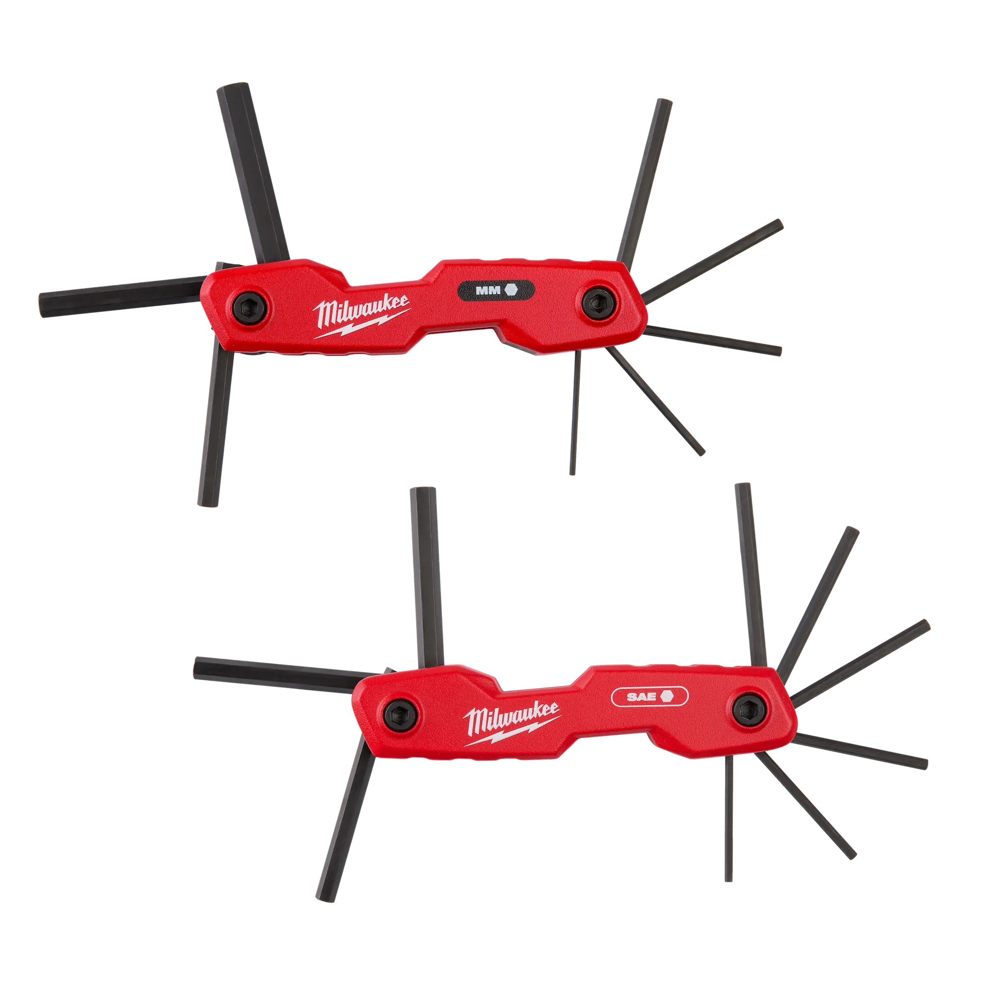 MILWAUKEE 48-22-2183 2PC 17-Key Folding Hex Key Sets - SAE/Metric