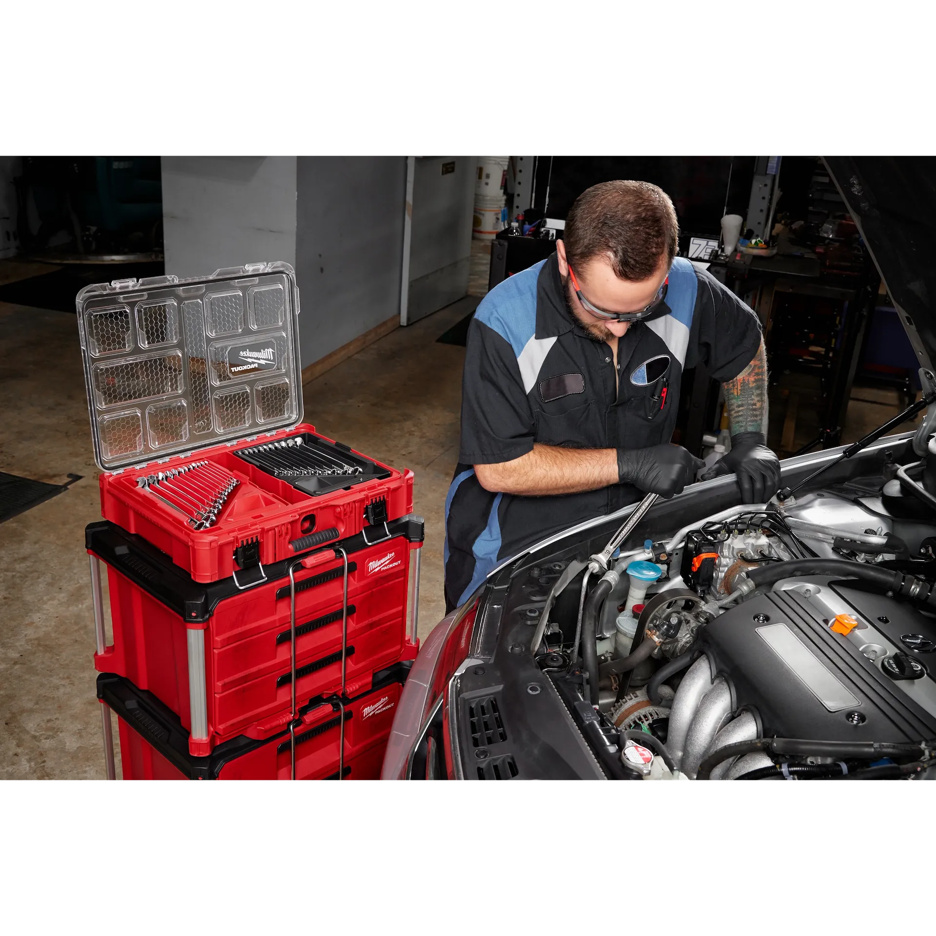 MILWAUKEE 48-22-9485 30pc Metric & SAE Combination Wrench Set with PACKOUT™ Organizer