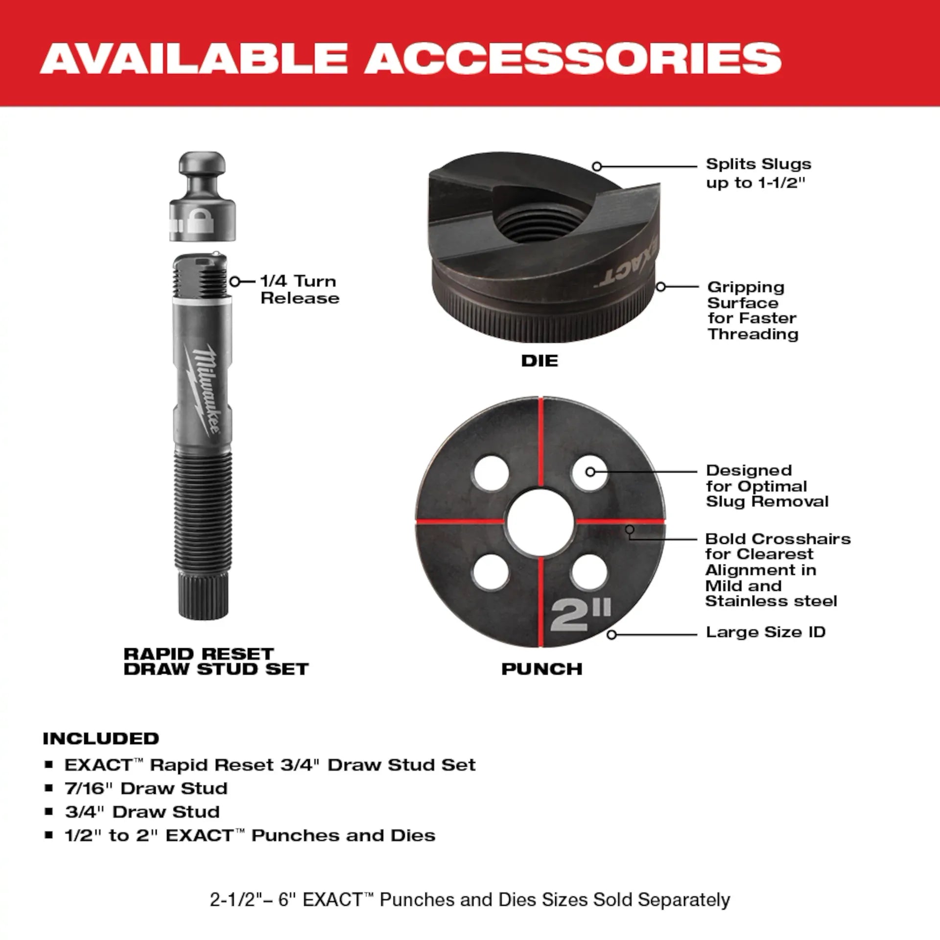 MILWAUKEE 2676-22 M18™ FORCE LOGIC™ 10 Ton Knockout Tool 1/2
