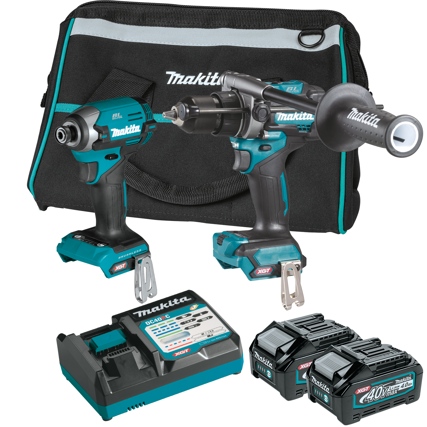 MAKITA GT201SM 40V max XGT® Brushless Cordless 2‑Pc. Combo Kit (4.0Ah)