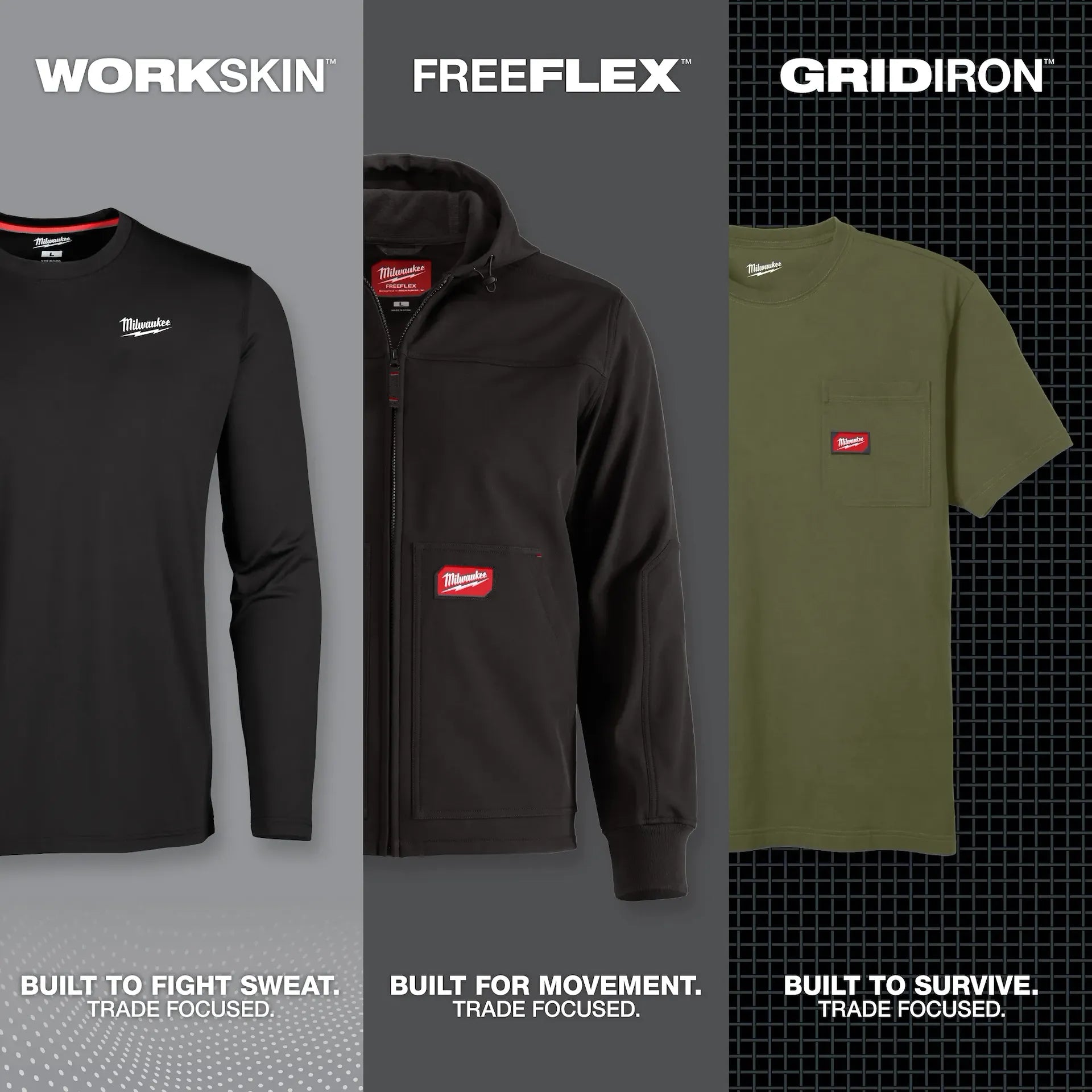 MILWAUKEE M250G GRIDIRON™ Full-Zip Hoodie - GRAY