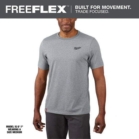 MILWAUKEE 603G FREEFLEX™ Hybrid Work Tee - Short Sleeve - GRAY