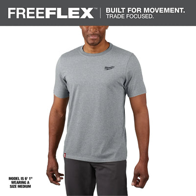 MILWAUKEE 603G FREEFLEX™ Hybrid Work Tee - Short Sleeve - GRAY