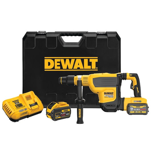DEWALT DCH614X2 60V MAX* 1-3/4 in. Brushless Cordless SDS MAX Combination Rotary Hammer Kit