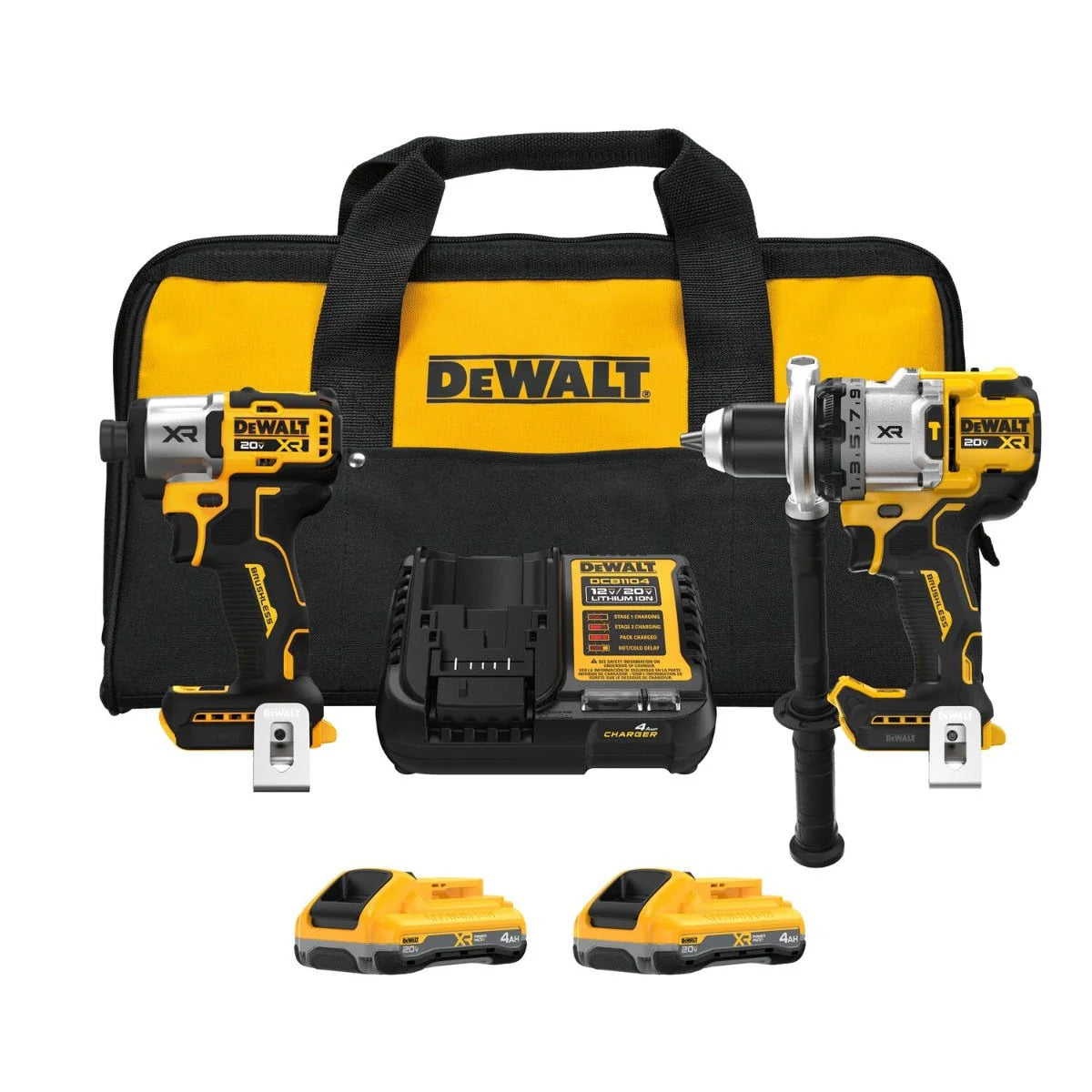 DEWALT DCK2101QQ2 20V MAX*XR 2-Tool Hammer Drill/Impact Combo Kit