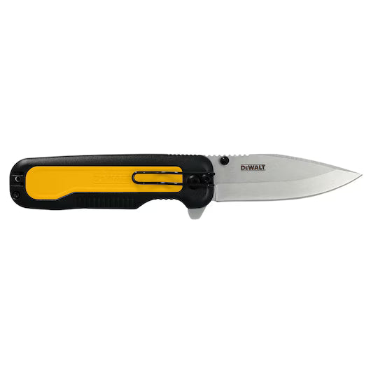 DEWALT DWHT10993 Drop-Point Pocket Knife – 3.5" Blade, Liner Lock, Heavy-Duty