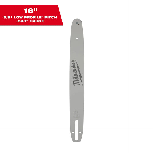MILWAUKEE 48-09-3001 16" 3/8" LOW PROFILE™ Pitch, .043" Gauge Guide Bar