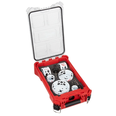 MILWAUKEE 49-22-5606 HOLE DOZER™ Bi-Metal Hole Saw Kit with PACKOUT™ Compact Organizer - 10PC
