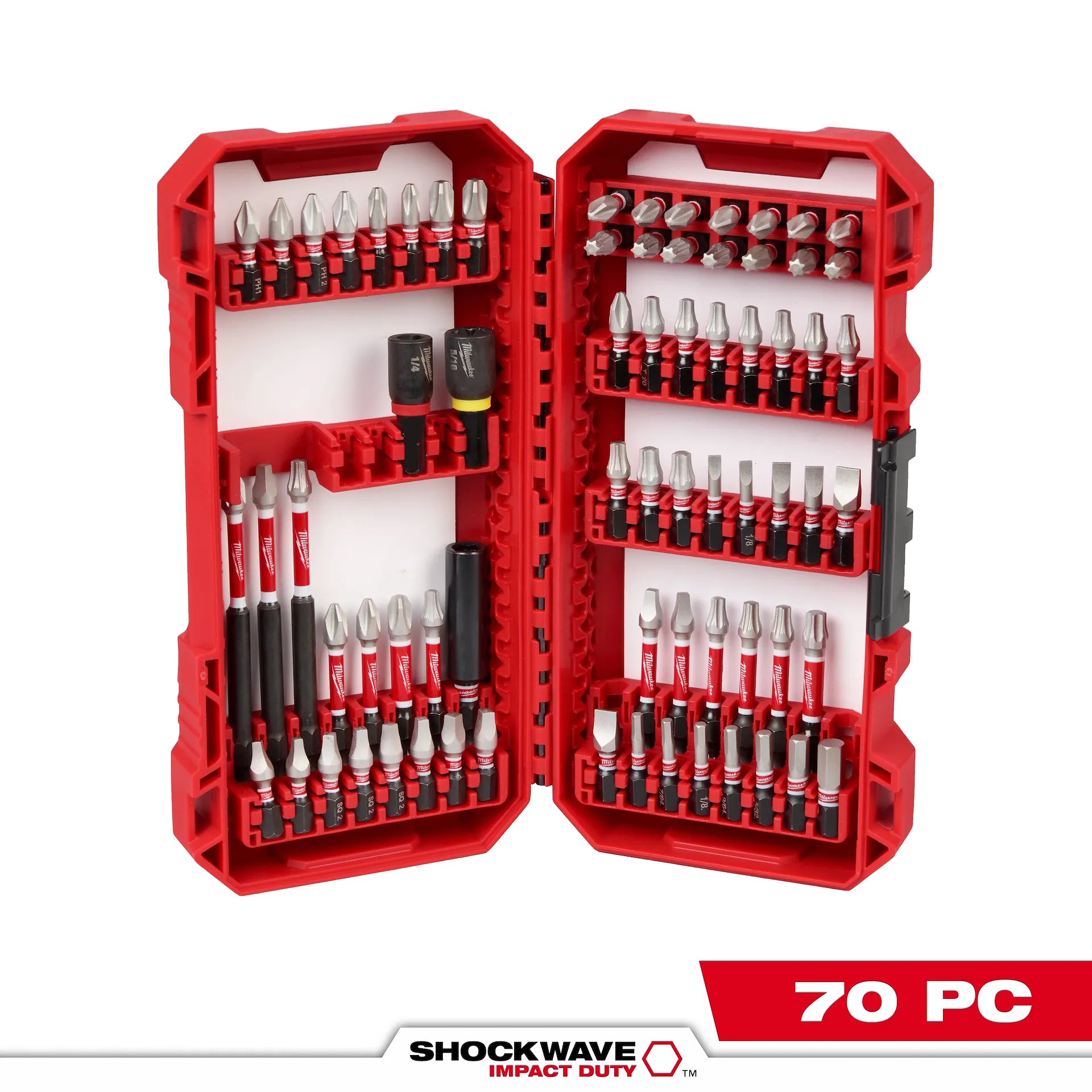 MILWAUKEE 48-32-5151 70PC SHOCKWAVE™ Impact Duty Driver Bit with PACKOUT™