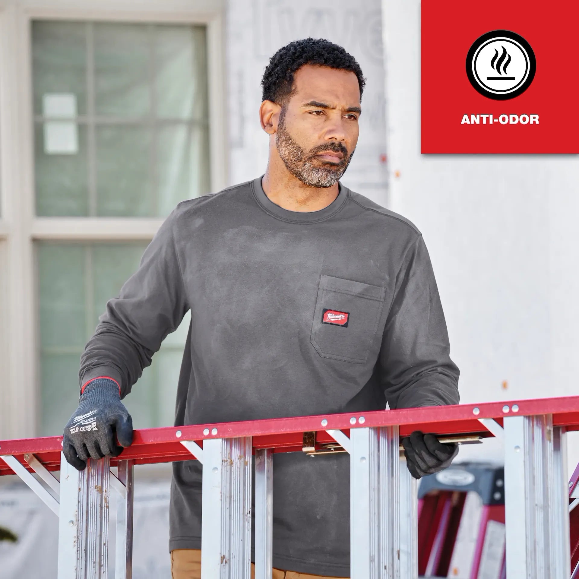 MILWAUKEE 606G GRIDIRON™ Pocket T-Shirt - Long Sleeve - GRAY