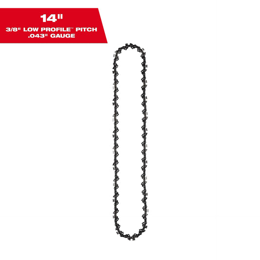MILWAUKEE 49-16-2749 14" 3/8" LOW PROFILE™ Pitch, .043" Gauge Saw Chain