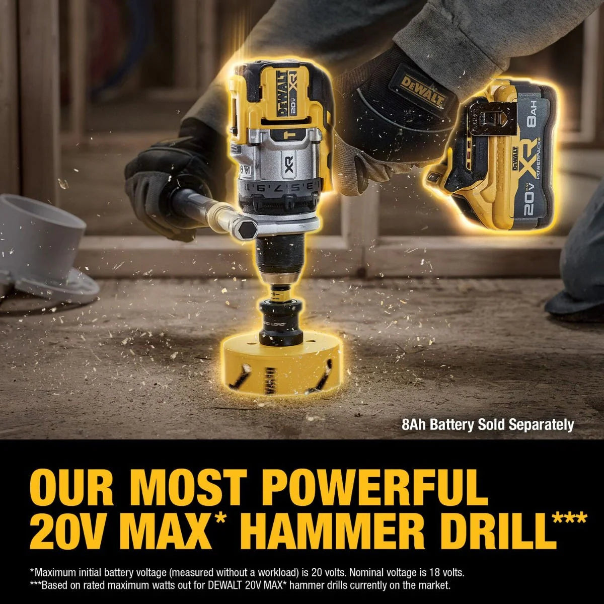 DEWALT DCK2101QQ2 20V MAX*XR 2-Tool Hammer Drill/Impact Combo Kit
