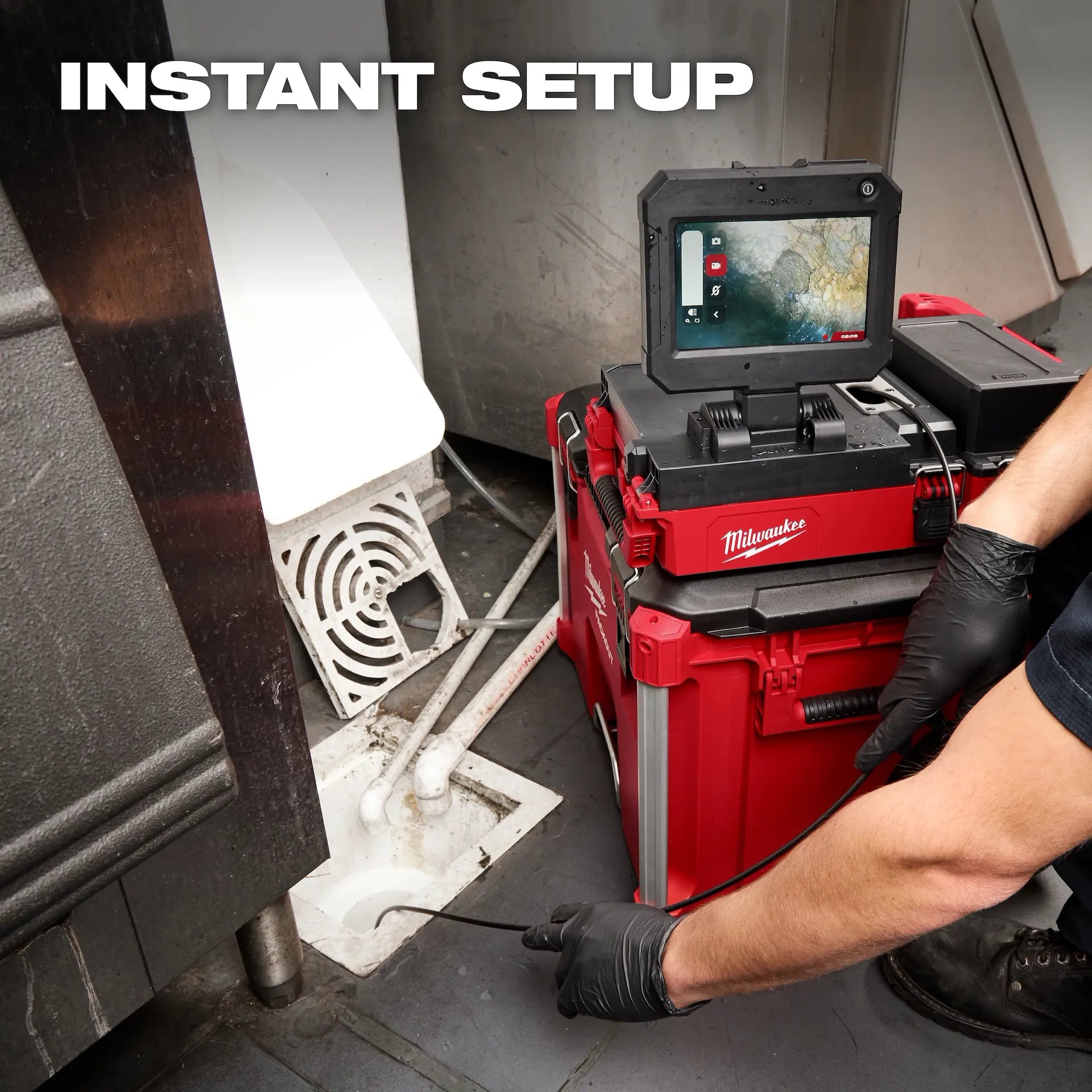 MILWAUKEE 3154-20 M12™ 75' Drain Camera w/ PACKOUT™ Compatibility