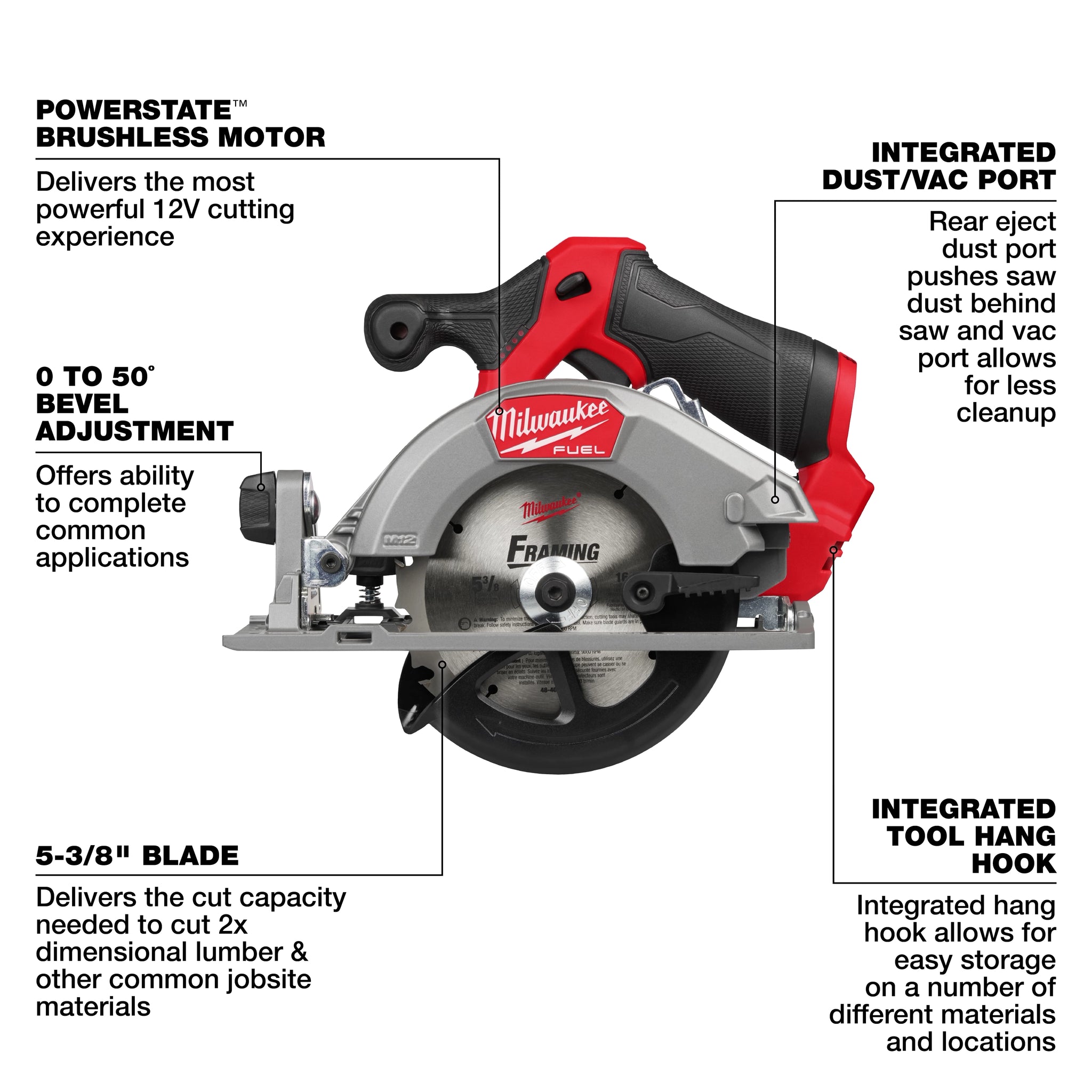 MILWAUKEE 2521-20 M12 FUEL™ 5-3/8