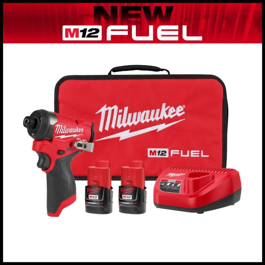 MILWAUKEE 3453-22 M12 FUEL 1/4" HEX IMPACT DRIVER KIT