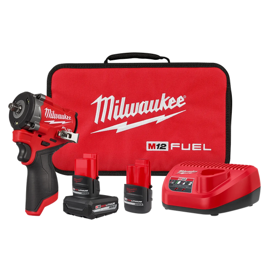 MILWAUKEE 2562-22 M12 FUEL™ Stubby 3/8" Impact Wrench Kit