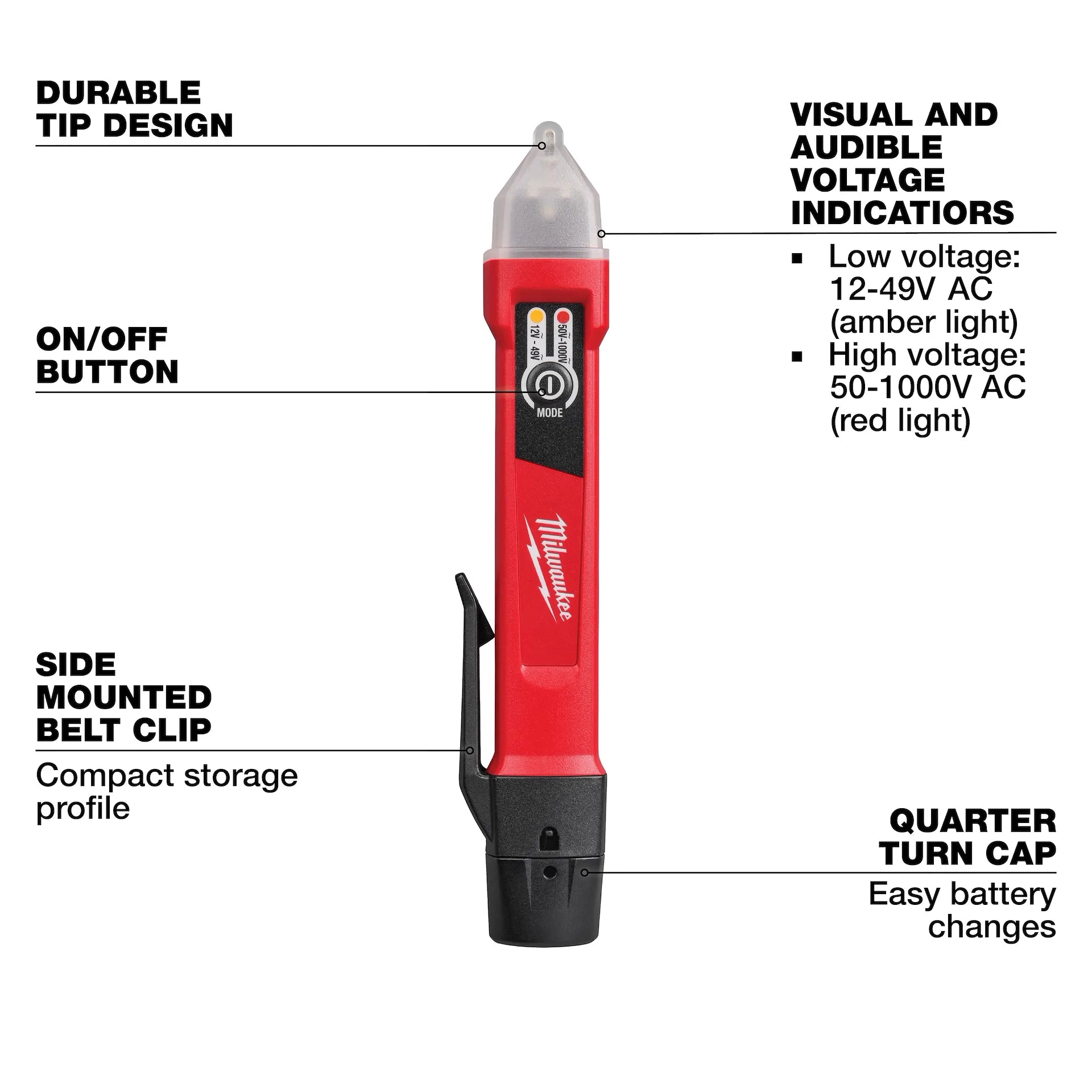 MILWAUKEE 3208-20 Dual Range Voltage Detector