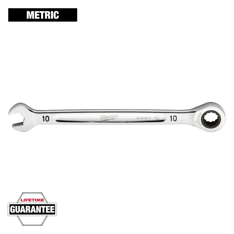 MILWAUKEE 45-96-9310 10mm Metric Ratcheting Combination Wrench