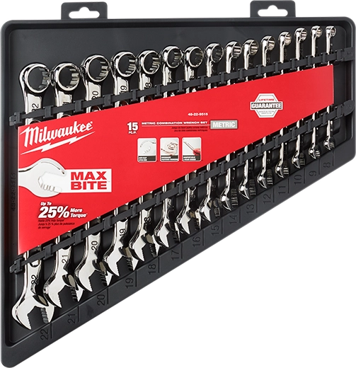MILWAUKEE 48-22-9515 15pc Combination Wrench Set - Metric