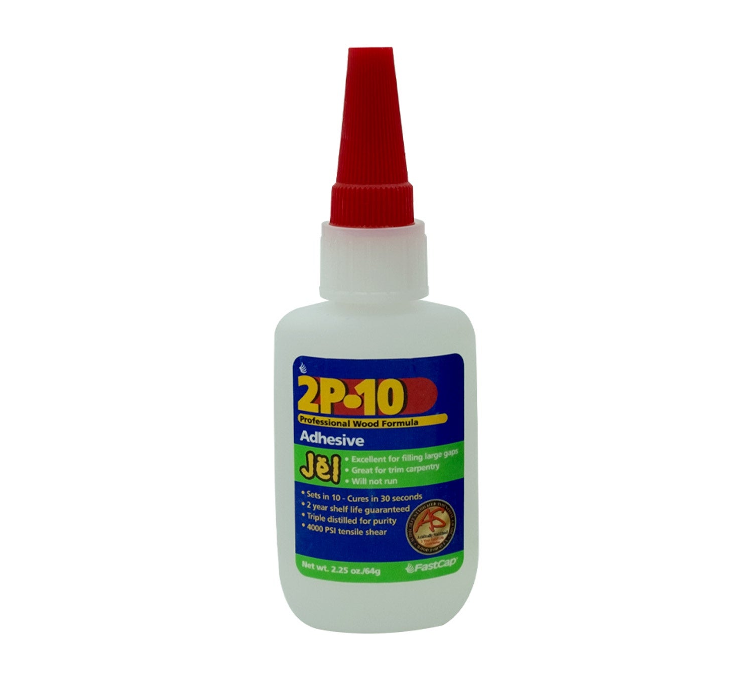 FASTCAP 2P-10-JEL-2-OZ 2P-10 JEL 2.25 oz Refill – Two-Part 10-Second Gel Glue Refill Bottle